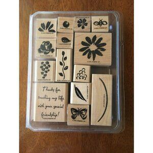 Stampin Up! 2000 WATERCOLOR GARDEN Flowers Stamp Set Scrapbooking Cards Crafts